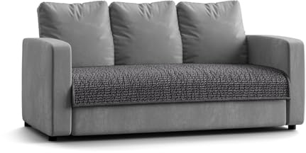 PAULATO - Copridivano Impermeabile Antiscivolo - Runner Salvadivano per Cani e Gatti - Lavabile in Lavatrice, Made in Italy - Antracite 63x170 cm 3 Posti