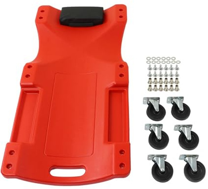 Creepers automotrices de 40 pulgadas, Creeper de automóvil para reparación de garajes, tabla de mentira para automóvil de PE resistente con ruedas giratorias y reposacabezas