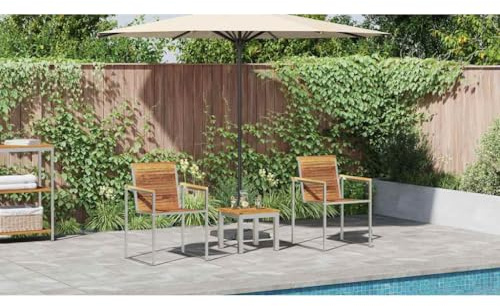 Solivagant Transat 3 pcs Marron Bois de Teck Massif,(34.8 KG)