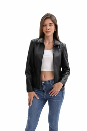 Giacca Pelle Donna Giubbino Pelle Donna Giacche Giubbotto Corto Invernale Biker Primaverile Autunno Primavera Di Giubbotti Primaverili Similpelle In Giacchetto Blazer Leggera Da Suede Xs Bomber Giaca