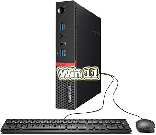 Lenovo ThinkCentre M900 Tiny Desktop Computer Mini PC, Intel Core i5-6500, 8 GB RAM, 256GB SSD, US Qwerty Keyboard, Windows 11 Pro (Renewed)