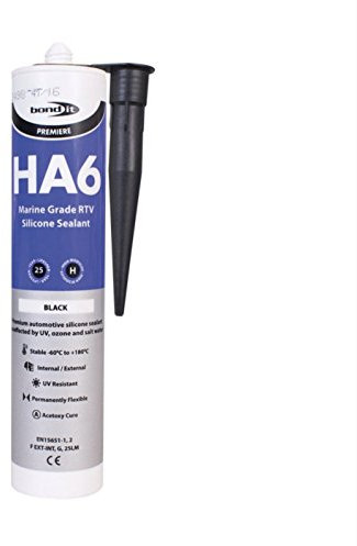 10x Bond It Black HA6 RTV Silicone Sealant Marine Aquarium Safe Water Fish Tank