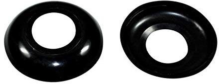 SN-TEC Abdeck Rosetten Rund für Geländer | Rohre | Heizungen usw. Schwarz/Weiß/Grau, Durchmesser wählbar ! (10 Stück) (Aussen 57mm / Innen 22mm, Schwarz)