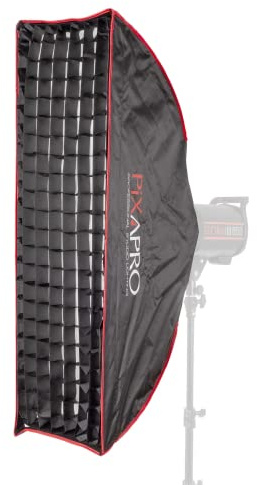 PIXAPRO 30x90cm 1x3ft Speedlite Smart Bracket Easy & Quick Set Up Softbox Umbrella Strip Soft Box Long Diffuser Grid Studio Photo Lighting Photography AD200 AD300 Fit (30x90cm)