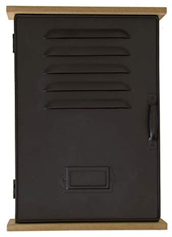 ootb Armoire à clés avec 6 crochets en bois et métal - 20 à 27,5 cm - Fermeture magnétique