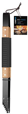 Chef Aid BBQ Tongs - Sturdy, Ergonomic Design for Perfect Grip, Flipping and Handling Burgers, Meat, Veggies, and More. Non-Stick Coating for Easy Clean. Heat Resistant and Durable Over Open Flame