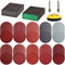 Tshya 100pcs 3inch Sanding Discs Pad with 2Pcs Sponge Blocks Variety Kit for Drill Grinder Rotary Tools with 1/4 Shanks, Sandpapers Includes 80-3000 Grit