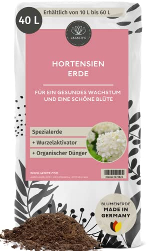 Bio Hortensienerde 30 L - Blumenerde für Hortensien aus 40% weniger Torf - Pflanzerde für weiße & rosafarbige Hortensien - Erde für Hortensien mit Dünger - Erde für Pflanzen