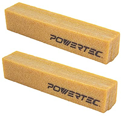 POWERTEC 71002-P2 Abrasive Cleaning Stick for Sanding Belts & Discs 8-1/2 2PK | Natural Rubber Eraser - Woodworking Shop Tools for Sanding Perfection