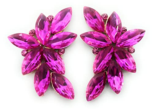 Pendientes largos grandes mujer bisutería alta gama cristales de colores espectaculares fiesta boda
