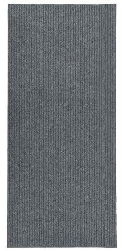 vidaXL Schmutzfangläufer Gel-Rückseite Sauberlaufmatte Schmutzfangmatte Fußmatte Teppich Läufer Schmutzmatte Teppichläufer Grau 100x250cm