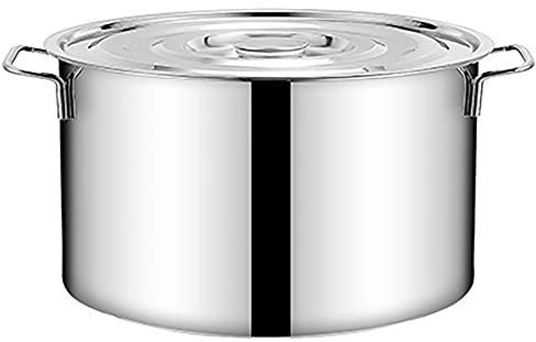 Suppentopf/Suppe Eimer Food Grad 304 Edelstahl mit Deckel Große Kapazität Gewerbliche Verdickte Salzschale Runder Eimer (Size : 35cm)