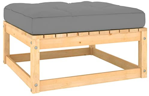 YITHOPI Gartenhocker,Garten-Paletten-Hocker,Palettenmöbel Gartenmöbel,Langlebig und witterungsbeständig,Modularen,für Lounge,Balkon,Terrasse,Poolseite,Drinnen,mit Kissen,mit Auflage Massivholz Kiefer