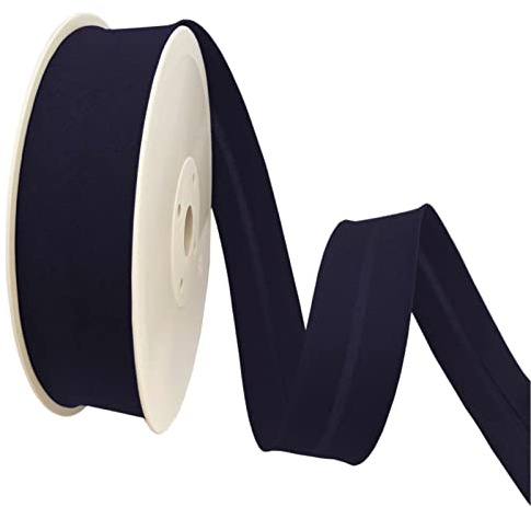 TEXTEX = 40 mm Breites Schrägband. 50% Baumwolle und 50% Polyester. Stück von 10m - (Navy blau)