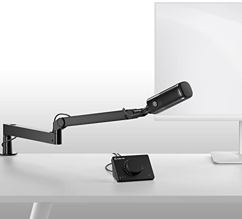 Elgato XLR Microphone Complete Bundle - Dynamic Mic, Boom Arm (Low Profile), XLR Cable, USB Interface, Free Mixer Software for Streaming, Podcasts, Vocal Recording, Starter-Friendly Audio Kit, PC/Mac