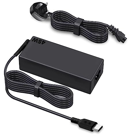 Adaptake 45W USB C Chromebook Charger Compatible with HP, Dell, Lenovo, Acer, Asus, Samsung, Google and More USB Type-C Power Adapter