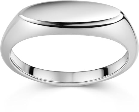 MATERIA by Matthias Wagner Damen Ring Silber 925 Siegelring oval in verschiedenen Größen