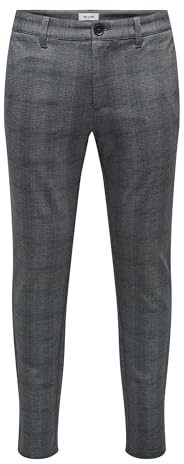 ONLY & SONS tygbyxor för män, klänning blues, 36W x 32L