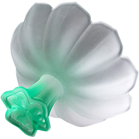 LIFKOME Lotus-Shaped Kungfu Tea Cup High Base Small Heat-Resistant Chinese Tea Cup Green Glass Suitable for and Liquor Drinking
