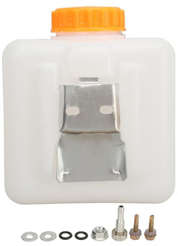 Tissting Serbatoio Carburante, 2,5L Plastica Serbatoio Benzina con Ugello Olio e Staffa in Lega di Acciaio, Tanica Olio Universale per Barca Auto Camion Accessori Riscaldatore di Parcheggio