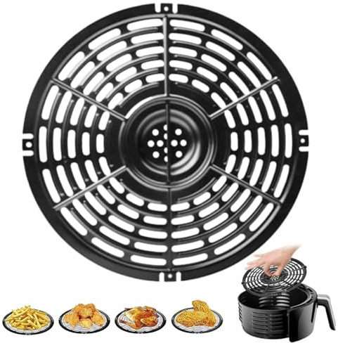 Wedhapy Air Fryer Rack Airfryer Rack Air Fryer Tray Replacement 8.66 Inch Round Air Fryer Grill Pan Non Stick Dishwasher Safe Crisper Plate Replacement for 5 QT Air Frier Accessories