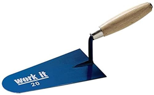 La zappa Cazzuola Ausonia per muratore a punta tonda in acciaio temperato con manico in legno (200 mm)