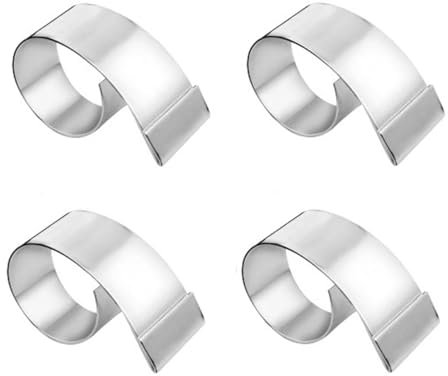 SILBERKANNE Serviettenringe mit Tischkartenhalter 7,5x4,5 cm 4 TLG Premium Silber Plated edel versilbert. Fertig zum verschenken mit schicker Geschenkverpackung