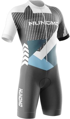 Abbigliamento Ciclismo Set - Tuta da triathlon da uomo Completo Ciclismo Uomo Estivo per Bici da MTB,Sportswear Abbigliamento Triathlon Asciugatura rapida e traspirante monopezzo (TYPE-8,M)