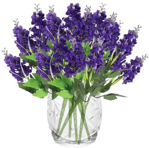astylishome Dekorative künstliche Blumen, violette Hyazinthe, Kunstblumenarrangements, 35 cm, für Zuhause, Küche, Badezimmer, Schlafzimmer, Tafelaufsatz, Hochzeitsdekorationen, 1407