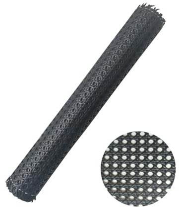 PE Plastik Geflecht, Schwarz, 40 x 100 cm, wasserdicht, Rolle, für Möbel, Rattan, für Möbelrenovierung, DIY, Geflecht, offenes Netz, perfekt für Innen und Außen