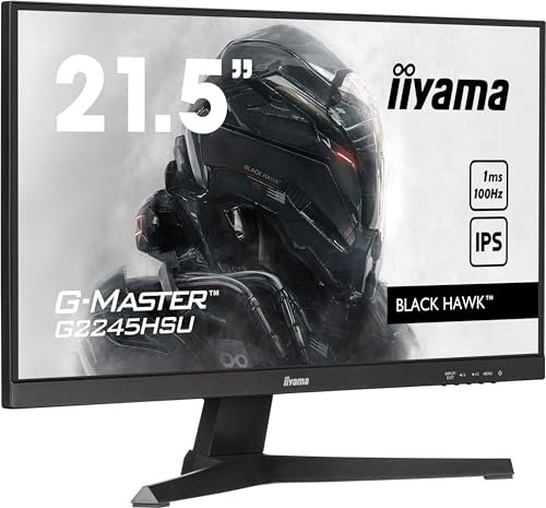 iiyama G-Master Black Hawk, IPS, 1920x1080@100Hz, 1ms, 300cd/m², 1000:1, Haut-parleurs, 1xHDMI, 1xDisplayPort, USB HUB (2x2.0), Black Tuner, i-Style Colour