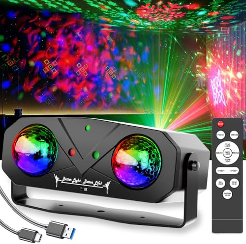 Disco Lights,Disco Ball Party Light Indoor Disco Sound Activated with Star Projection,Ocean Lamps,Pattern Show for DJ KTV Club Christmas Festival Gifts