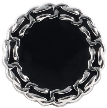 10 Stück Metall Knöpfe Zum Nähen,Knöpfe Zum Aufnäher,Runde Knöpfe mit Schaft,Bastelknöpfe,Kleidung Knöpfe,Buttons für DIY Nähen Mäntel Cardigan,Anzug,Hemd,Geschenkbox-Dekor,Schwarz Silber,20mm