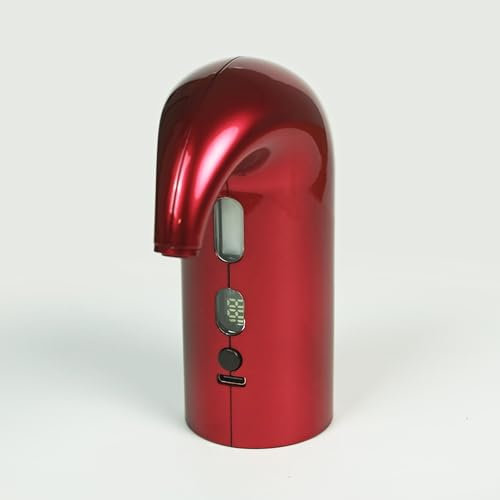 SokolOk ¨Dispensador Automatico de Bebidas,Decantador de Vino Eléctrico, Aireador de Vino Automático y Portátil, Recargable por USB, Incluye Tubo de silicona, Filtro y Botón ON/OFF (Rojo)