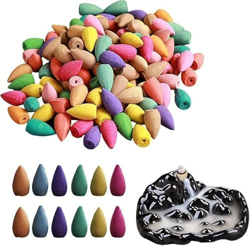 450 PCS conosincienso,inciensode reflujoconos,inciensoconagujeroenelcentro,conosinciensoreflujocascada,Conos de reflujoincienso,inciensoconosderetorno,para Quemador de Incienso (Mixto)