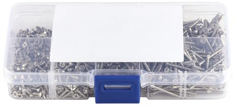 Mavaol 800pcs M2 Cross Drive Flat Head Selbsttapper Schrauben Holzbearbeitung mit Kiste