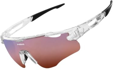 INBIKE Fahrradbrille Sport Brille Polarisierte Sonnenbrille Sunglasses UV400 Herren Damen Schutz-Schnelle Brille Weiß