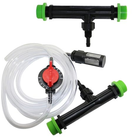 Kit de tubería de inyector Venturi de rosca macho de 1/2 y 3/4, con válvula de filtro, riego por goteo, esparcidor de fertilizante, dispositivo de riego de jardín