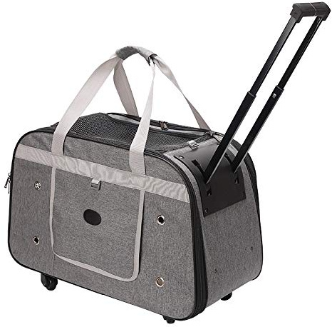 Chariot pour chien, chariot à roulettes pour animal domestique, sac de couchage pour animal domestique, panier de transport pour chat en maille respirante pliable