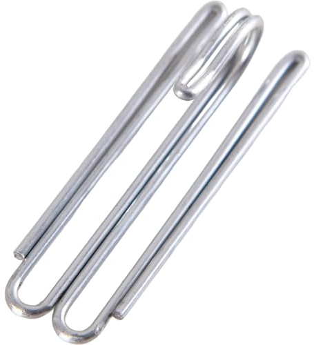 20 st metallgardiner veckade krokar, djup klämma vika prong gardinkrok, tung plikt metall långa draperikrokar, silver galvaniserade gardiner tejp ho/oks stift för curt/tains