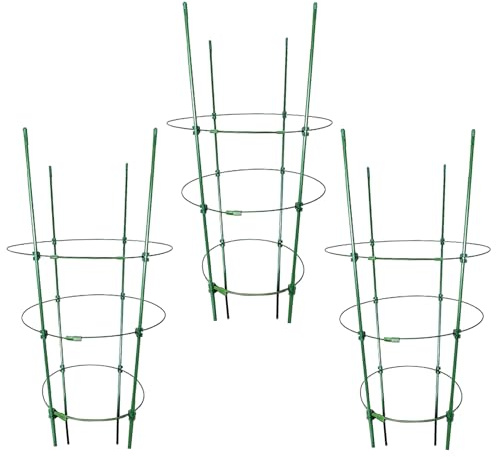 Käfig für Tomatenpflanzen – Leiter mit Spalier für Tomaten – 3 Stück Pflanzenständer für Gurken, Blumen, Gartenzubehör für Gemüse, Töpfe und Pflanzen im Innen- und Außenbereich