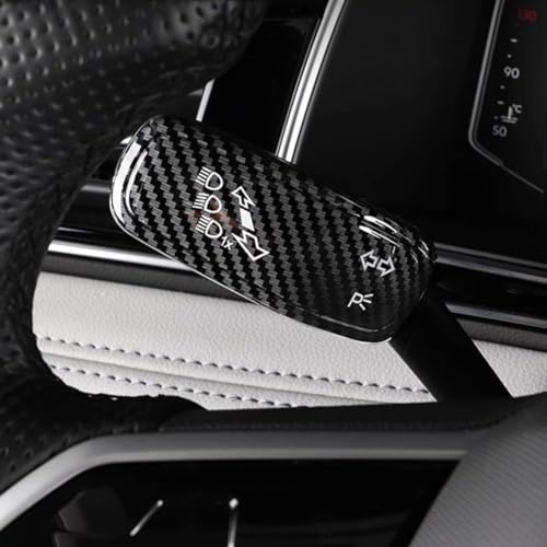 Copertura per interruttore del volante e del tergicristallo per Golf 7, 7, 5, 8, design elegante (fibra di carbonio)