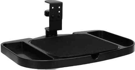 Ausla Plateau D'extension de Bureau, Support de Coussin à Pince avec Plateau D'extension de Bureau Ergonomique et Compartiment de Rangement