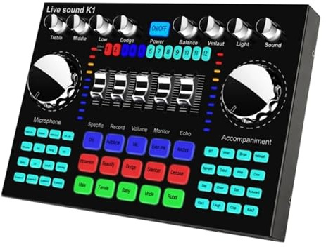 Microfono Attrezzatura for trasmissione dal vivo Scheda audio Scheda mixer audio Streaming live Mixer live professionale