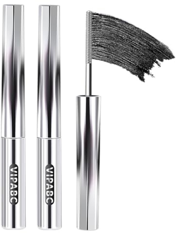Sitovely Wimpernbürste mit Metallapplikator, Wimpernaufschlag Primer, Curling Eyelash Primer, Iron Wand Mascara, Schwarze Waschbare Wimpernbürste aus Metall, langanhaltend, Wasserfest