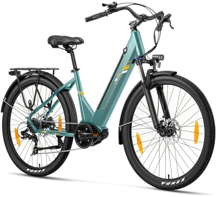 Touroll Urbano 3 27,5'' City E-Bike mit 70N.M Mittelmotor und 36V 13Ah Akku Pedelec Cityräder Elektrofahrrad, Max Geschwindigkeit 25km/h Max Reichweite 120km, Erwachsene Herren Damen Ebike