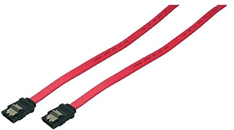 LogiLink CS0008 - Cable SATA con Latch (2X Macho, 0.9 m) Rojo