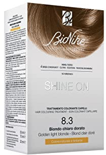 Bionike Shine On - Trattamento Colorante Capelli, Kit Tinta per Cute Sensibile Senza Ammoniaca, Azione Nutriente e Protettiva, Dona un Colore Naturale e Brillante, Copre i Capelli Bianchi