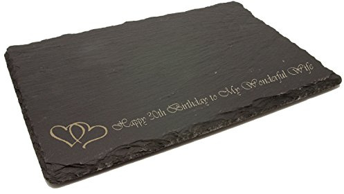 County Engraving Personalised Slate Cheeseboard or Chopping Board, Laser Engraved Birthday Gift