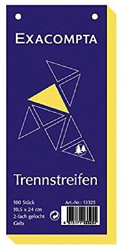 EXCACOMPTA Trennstreifen Premium/13325B, gelb, Inh. 100